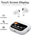 Vertical9 Touch Display Type C True Wireless (TWS) In Ear 10 Hours Playback Active Noise cancellation IPX4(Splash & Sweat Proof) White Earbud